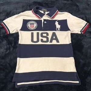 Polo by Ralph Lauren Navy/White/Red Striped Polo Shirt.. SIZE S (8)